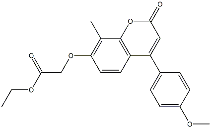 ethyl 2-[4-(4-methoxyphenyl)-8-methyl-2-oxochromen-7-yl]oxyacetate Struktur