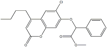 methyl 2-(4-butyl-6-chloro-2-oxochromen-7-yl)oxy-2-phenylacetate Struktur