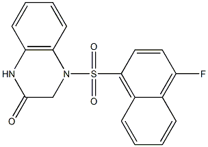 4-(4-fluoronaphthalen-1-yl)sulfonyl-1,3-dihydroquinoxalin-2-one Struktur