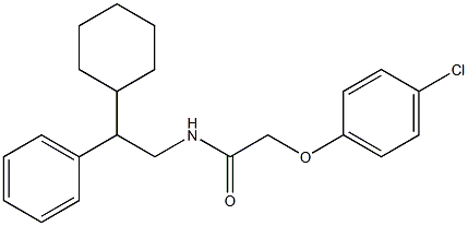 2-(4-chlorophenoxy)-N-(2-cyclohexyl-2-phenylethyl)acetamide Struktur