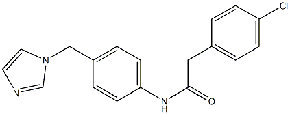 2-(4-chlorophenyl)-N-[4-(imidazol-1-ylmethyl)phenyl]acetamide Struktur