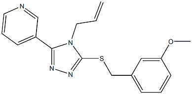 3-[5-[(3-methoxyphenyl)methylsulfanyl]-4-prop-2-enyl-1,2,4-triazol-3-yl]pyridine Struktur