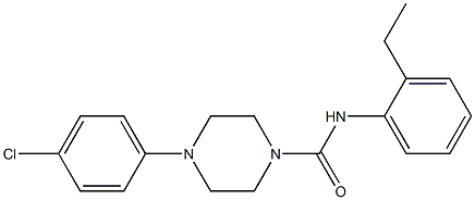 4-(4-chlorophenyl)-N-(2-ethylphenyl)piperazine-1-carboxamide Struktur