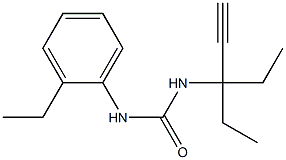 1-(3-ethylpent-1-yn-3-yl)-3-(2-ethylphenyl)urea Struktur