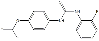 1-[4-(difluoromethoxy)phenyl]-3-(2-fluorophenyl)urea Struktur