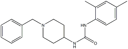 1-(1-benzylpiperidin-4-yl)-3-(2,4-dimethylphenyl)urea Struktur