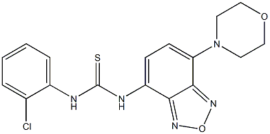 1-(2-chlorophenyl)-3-(4-morpholin-4-yl-2,1,3-benzoxadiazol-7-yl)thiourea Struktur