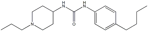 1-(4-butylphenyl)-3-(1-propylpiperidin-4-yl)urea Struktur