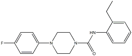 N-(2-ethylphenyl)-4-(4-fluorophenyl)piperazine-1-carboxamide Struktur