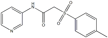 2-(4-methylphenyl)sulfonyl-N-pyridin-3-ylacetamide Struktur