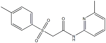 2-(4-methylphenyl)sulfonyl-N-(6-methylpyridin-2-yl)acetamide Struktur