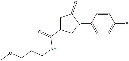 1-(4-fluorophenyl)-N-(3-methoxypropyl)-5-oxopyrrolidine-3-carboxamide Struktur