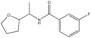 3-fluoro-N-[1-(oxolan-2-yl)ethyl]benzamide Struktur