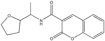 2-oxo-N-[1-(oxolan-2-yl)ethyl]chromene-3-carboxamide Struktur