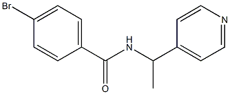 4-bromo-N-(1-pyridin-4-ylethyl)benzamide Struktur