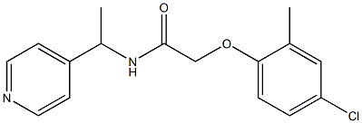 2-(4-chloro-2-methylphenoxy)-N-(1-pyridin-4-ylethyl)acetamide Struktur