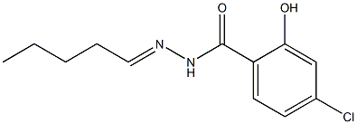 4-chloro-2-hydroxy-N-[(E)-pentylideneamino]benzamide Struktur