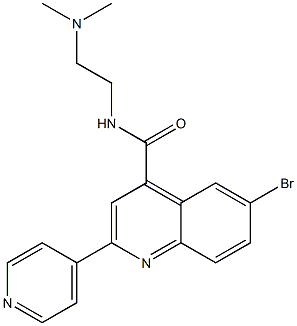 6-bromo-N-[2-(dimethylamino)ethyl]-2-pyridin-4-ylquinoline-4-carboxamide Struktur