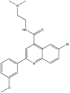 6-bromo-N-[2-(dimethylamino)ethyl]-2-(3-methoxyphenyl)quinoline-4-carboxamide Struktur