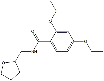 2,4-diethoxy-N-(oxolan-2-ylmethyl)benzamide Struktur