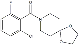 (2-chloro-6-fluorophenyl)-(1,4-dioxa-8-azaspiro[4.5]decan-8-yl)methanone Struktur