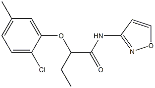 2-(2-chloro-5-methylphenoxy)-N-(1,2-oxazol-3-yl)butanamide Struktur