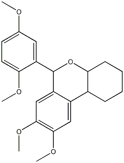 6-(2,5-dimethoxyphenyl)-8,9-dimethoxy-2,3,4,4a,6,10b-hexahydro-1H-benzo[c]chromene Struktur