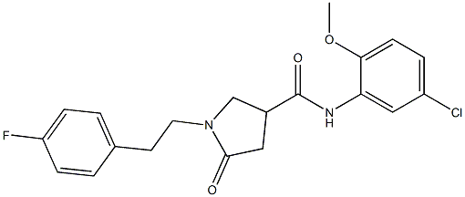 N-(5-chloro-2-methoxyphenyl)-1-[2-(4-fluorophenyl)ethyl]-5-oxopyrrolidine-3-carboxamide Struktur