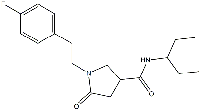 1-[2-(4-fluorophenyl)ethyl]-5-oxo-N-pentan-3-ylpyrrolidine-3-carboxamide Struktur