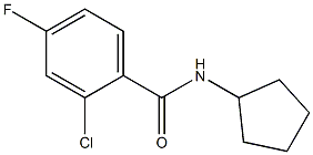 2-chloro-N-cyclopentyl-4-fluorobenzamide Struktur