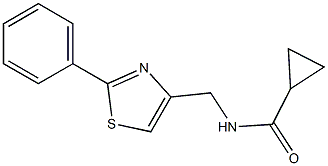 N-[(2-phenyl-1,3-thiazol-4-yl)methyl]cyclopropanecarboxamide Struktur