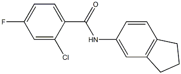 2-chloro-N-(2,3-dihydro-1H-inden-5-yl)-4-fluorobenzamide Struktur