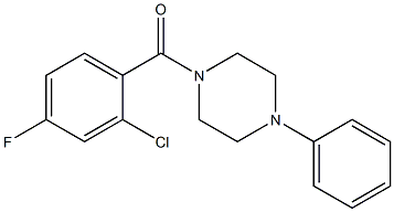 (2-chloro-4-fluorophenyl)-(4-phenylpiperazin-1-yl)methanone Struktur