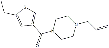 (5-ethylthiophen-3-yl)-(4-prop-2-enylpiperazin-1-yl)methanone Struktur