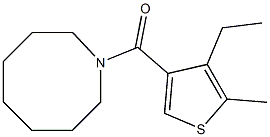 azocan-1-yl-(4-ethyl-5-methylthiophen-3-yl)methanone Struktur