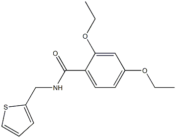 2,4-diethoxy-N-(thiophen-2-ylmethyl)benzamide Struktur