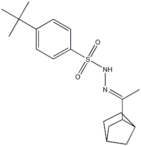 N-[(E)-1-(3-bicyclo[2.2.1]heptanyl)ethylideneamino]-4-tert-butylbenzenesulfonamide Struktur