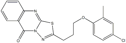 2-[3-(4-chloro-2-methylphenoxy)propyl]-[1,3,4]thiadiazolo[2,3-b]quinazolin-5-one Struktur