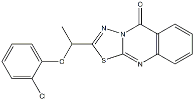 2-[1-(2-chlorophenoxy)ethyl]-[1,3,4]thiadiazolo[2,3-b]quinazolin-5-one Struktur