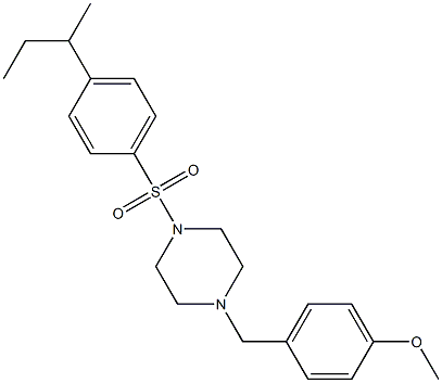 1-(4-butan-2-ylphenyl)sulfonyl-4-[(4-methoxyphenyl)methyl]piperazine Struktur