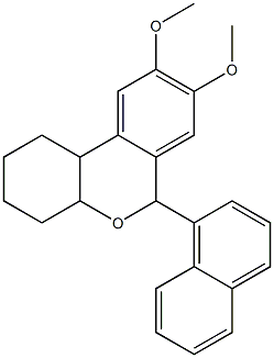 8,9-dimethoxy-6-naphthalen-1-yl-2,3,4,4a,6,10b-hexahydro-1H-benzo[c]chromene Struktur