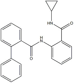 N-[2-(cyclopropylcarbamoyl)phenyl]-2-phenylbenzamide Struktur