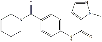 2-methyl-N-[4-(piperidine-1-carbonyl)phenyl]pyrazole-3-carboxamide Struktur