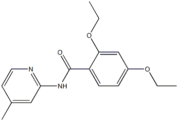 2,4-diethoxy-N-(4-methylpyridin-2-yl)benzamide Struktur