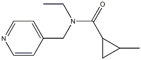 N-ethyl-2-methyl-N-(pyridin-4-ylmethyl)cyclopropane-1-carboxamide Struktur