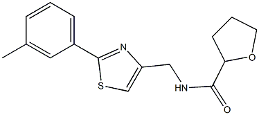 N-[[2-(3-methylphenyl)-1,3-thiazol-4-yl]methyl]oxolane-2-carboxamide Struktur