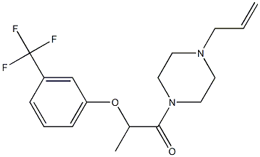 1-(4-prop-2-enylpiperazin-1-yl)-2-[3-(trifluoromethyl)phenoxy]propan-1-one Struktur