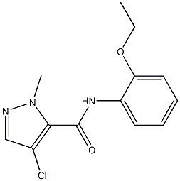 4-chloro-N-(2-ethoxyphenyl)-2-methylpyrazole-3-carboxamide Struktur