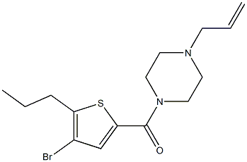 (4-bromo-5-propylthiophen-2-yl)-(4-prop-2-enylpiperazin-1-yl)methanone Struktur