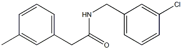 N-[(3-chlorophenyl)methyl]-2-(3-methylphenyl)acetamide Struktur